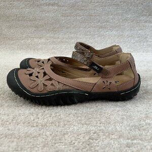 JBU by Jambu Wildflower Mary Janes Memory Foam Flats Sandals Shoes 7